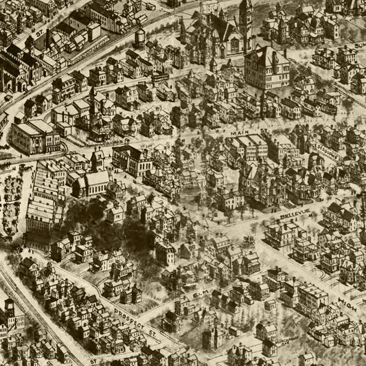 Vintage Map of Bristol, Connecticut 1906