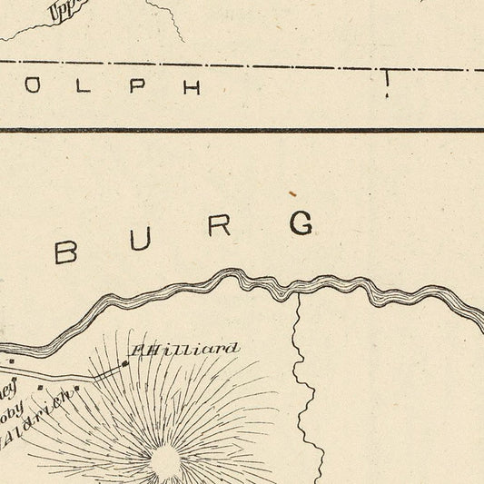 Vintage Map of Berlin & Clarksville, New Hampshire 1892