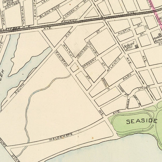 Vintage Map of Bridgeport, Connecticut 1893