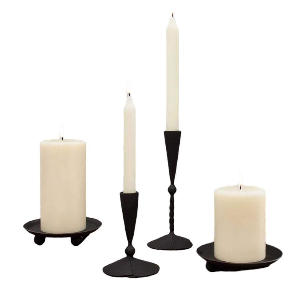 Wrought Iron Blacksmith Pillar Holders