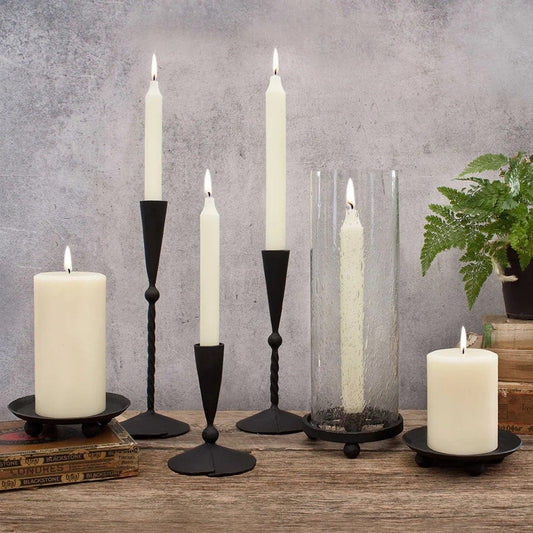 Wrought Iron Blacksmith Pillar Holders