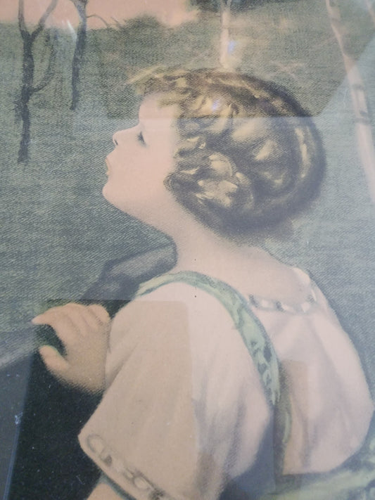 Vintage Art Print 1920s Lithograph SPRING SONG Simon Glucklich Original Frame