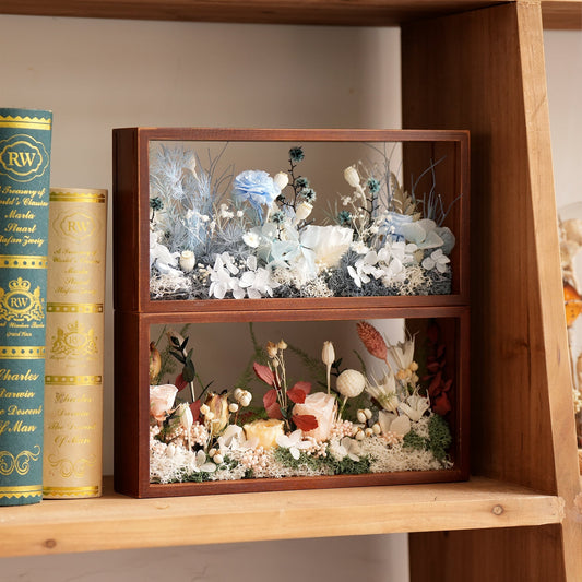 "The Landscape Garden" - Real Preserved Flower Shadow Box