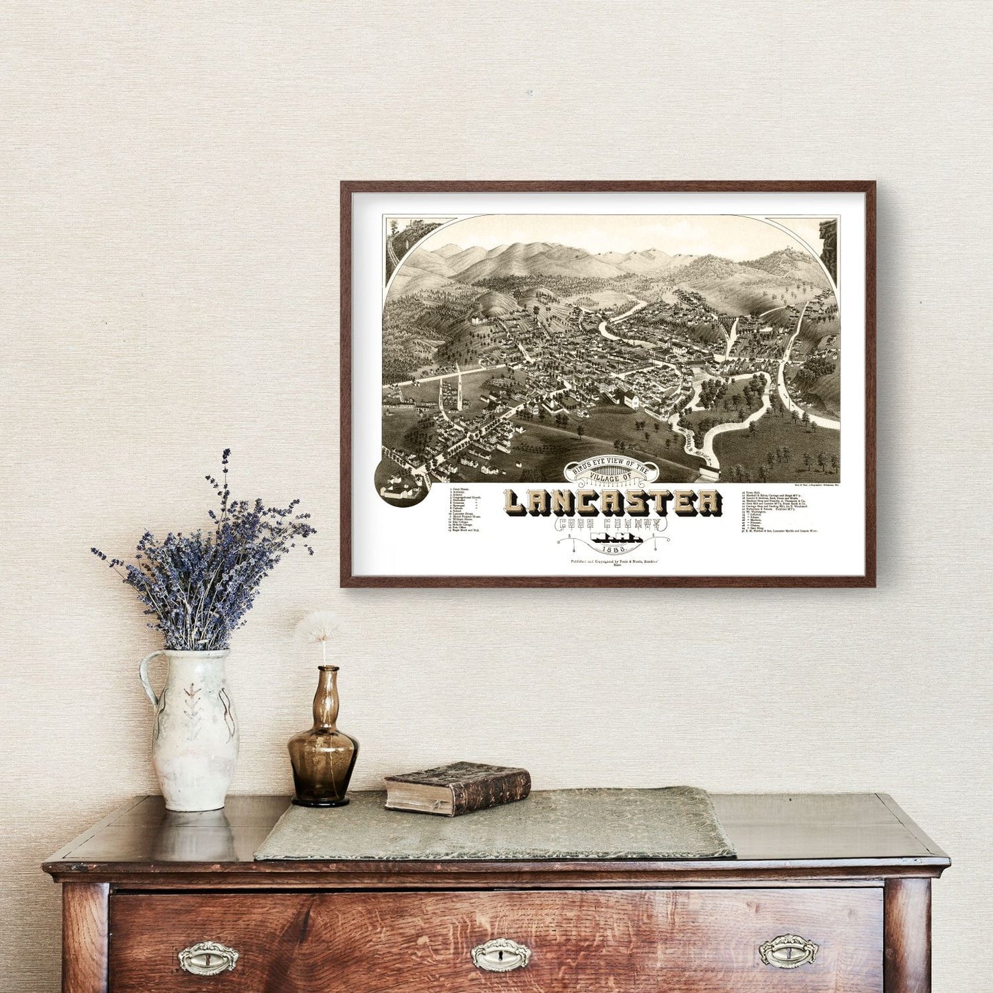 Vintage Map of Lancaster, New Hampshire 1883