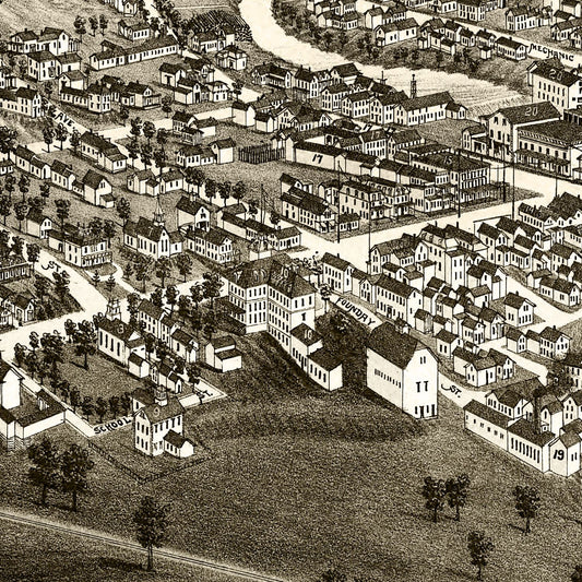 Vintage Map of Lancaster, New Hampshire 1883