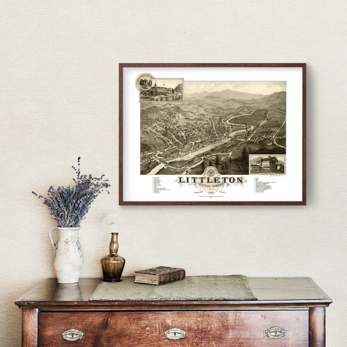 Vintage Map of Littleton, New Hampshire 1883