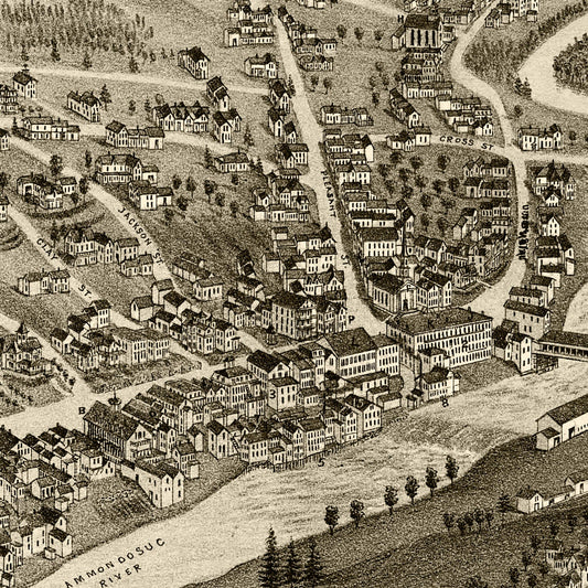 Vintage Map of Littleton, New Hampshire 1883
