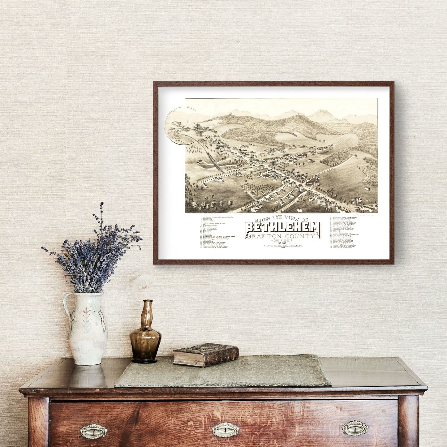 Vintage Map of Bethlehem, New Hampshire 1883