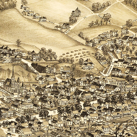 Vintage Map of Barre, Vermont 1891