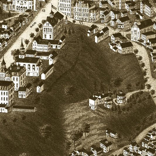 Vintage Map of St. Johnsbury, Vermont 1884