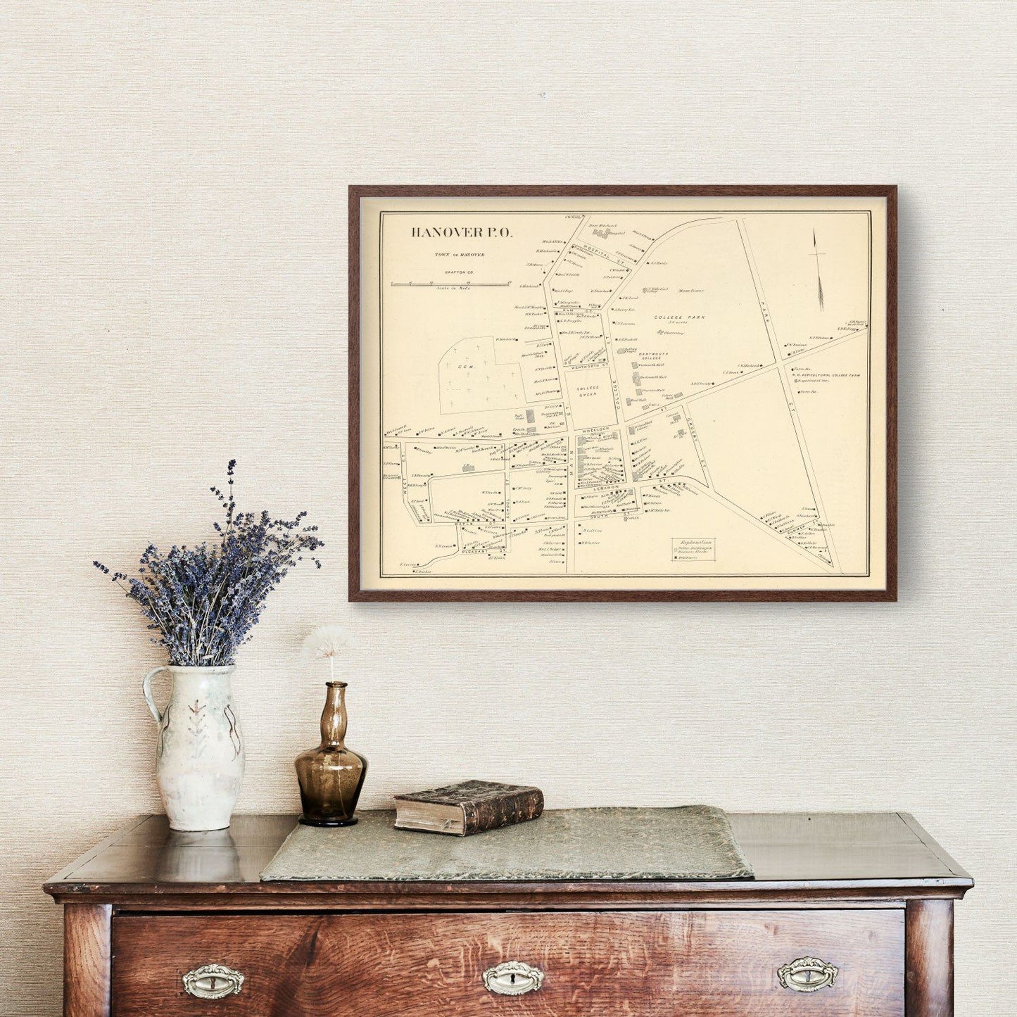 Vintage Map of Hanover, New Hampshire 1892