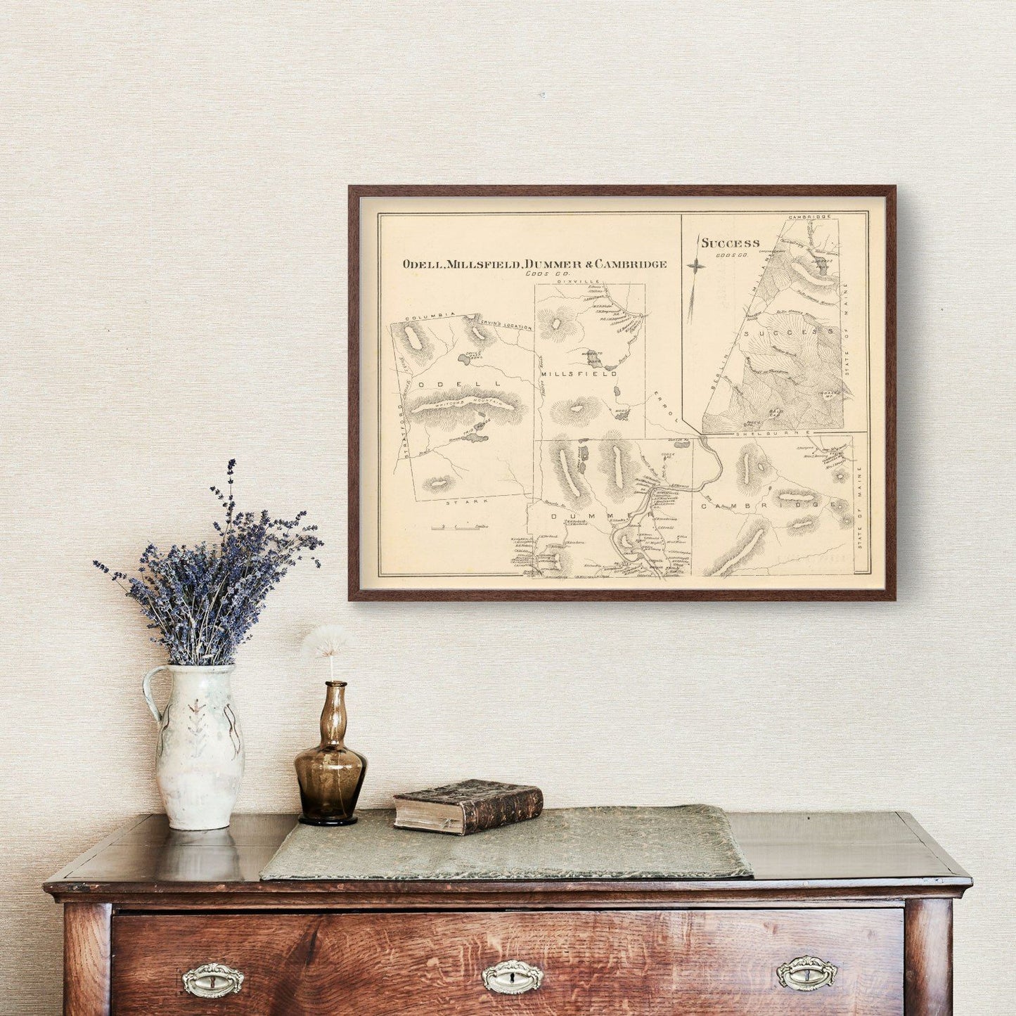 Vintage Map of Millsfield, New Hampshire 1892