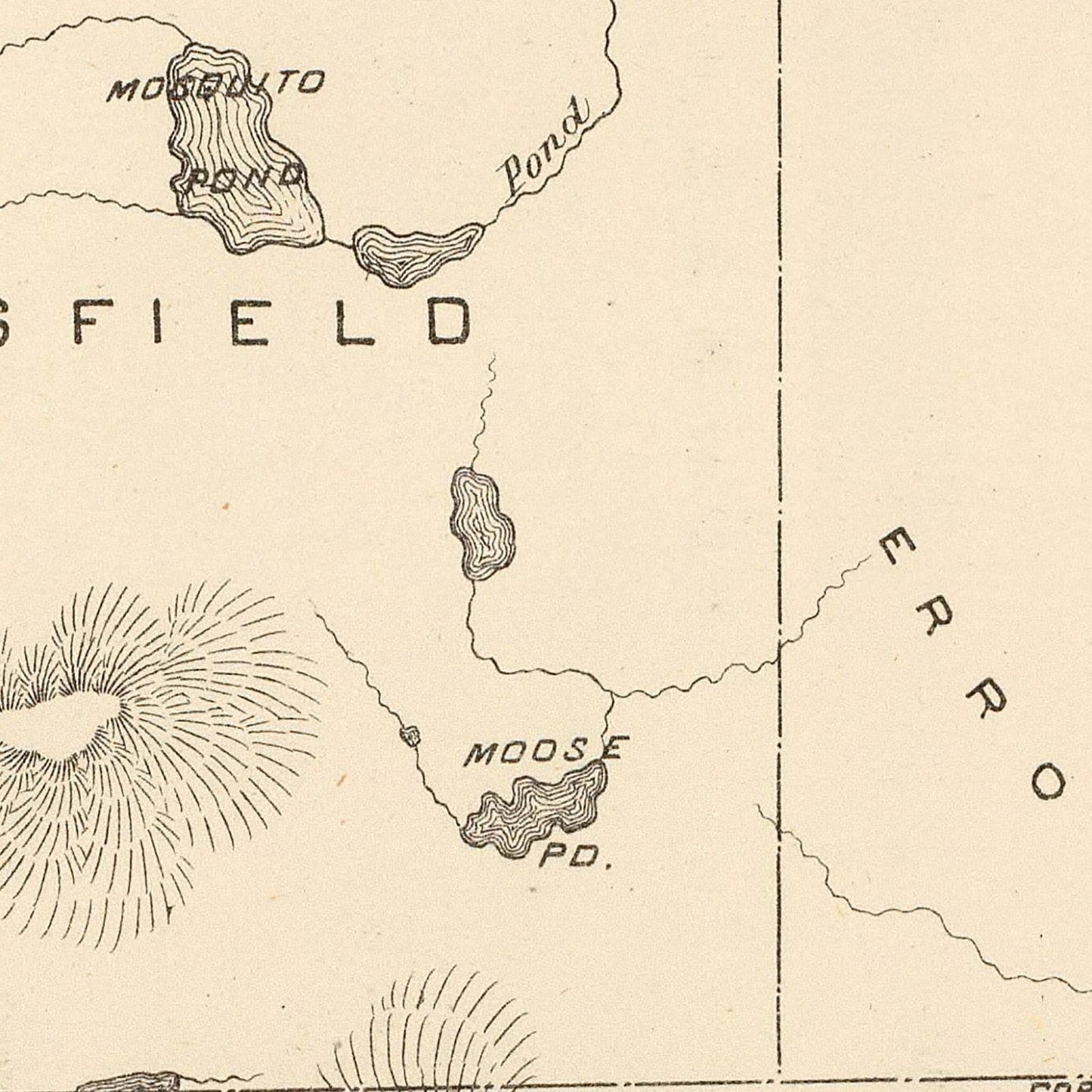 Vintage Map of Millsfield, New Hampshire 1892