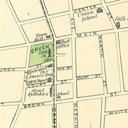 Vintage Map of West Haven, Connecticut 1893