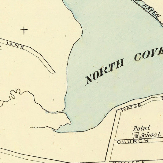 Vintage Map of Old Saybrook, Connecticut 1893