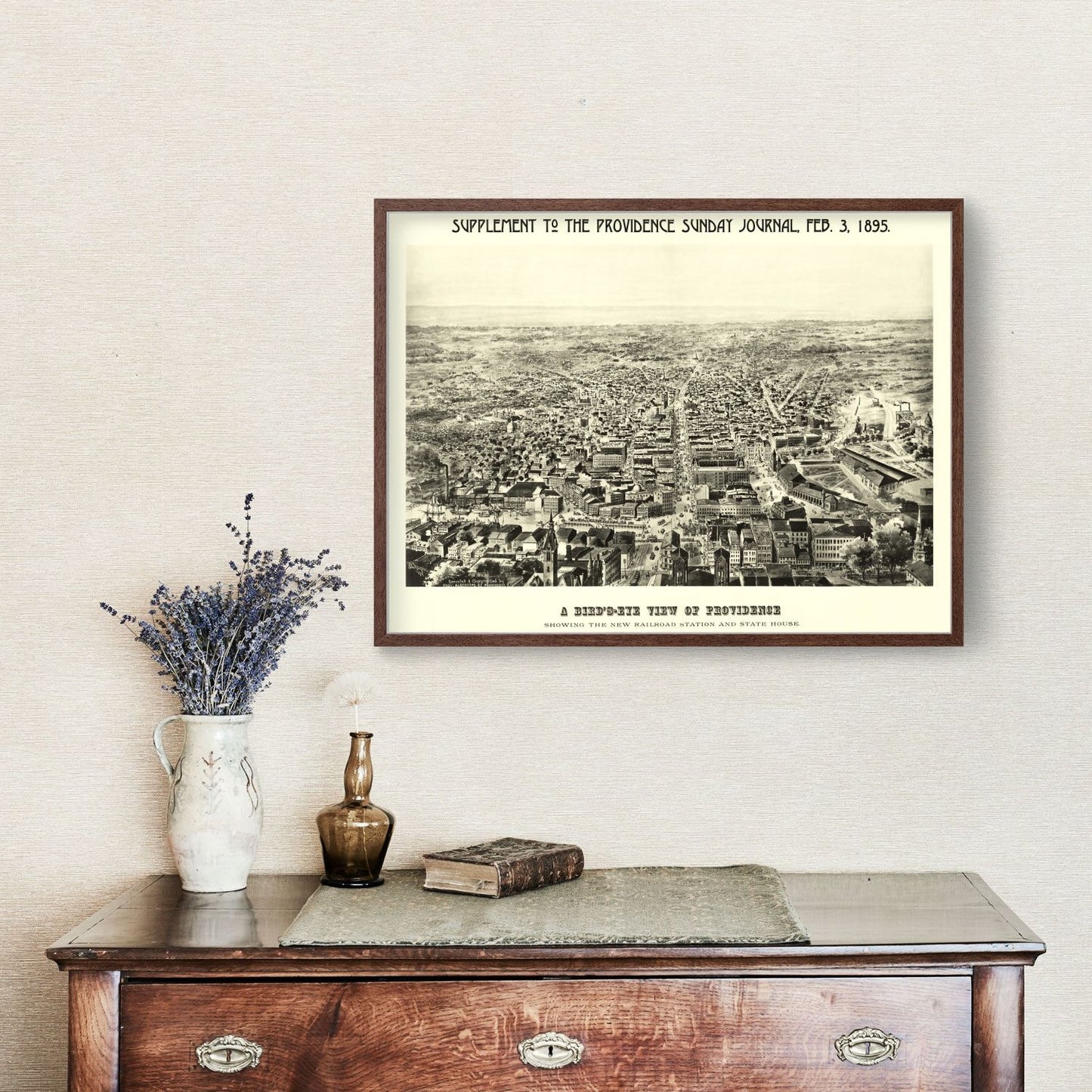 Vintage Map of Providence, Rhode Island 1895