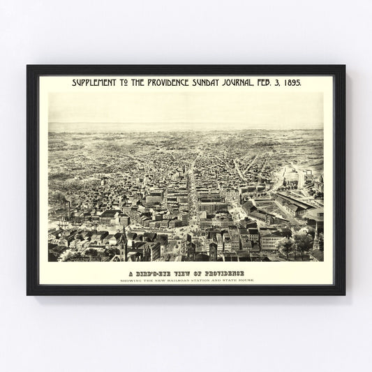 Vintage Map of Providence, Rhode Island 1895