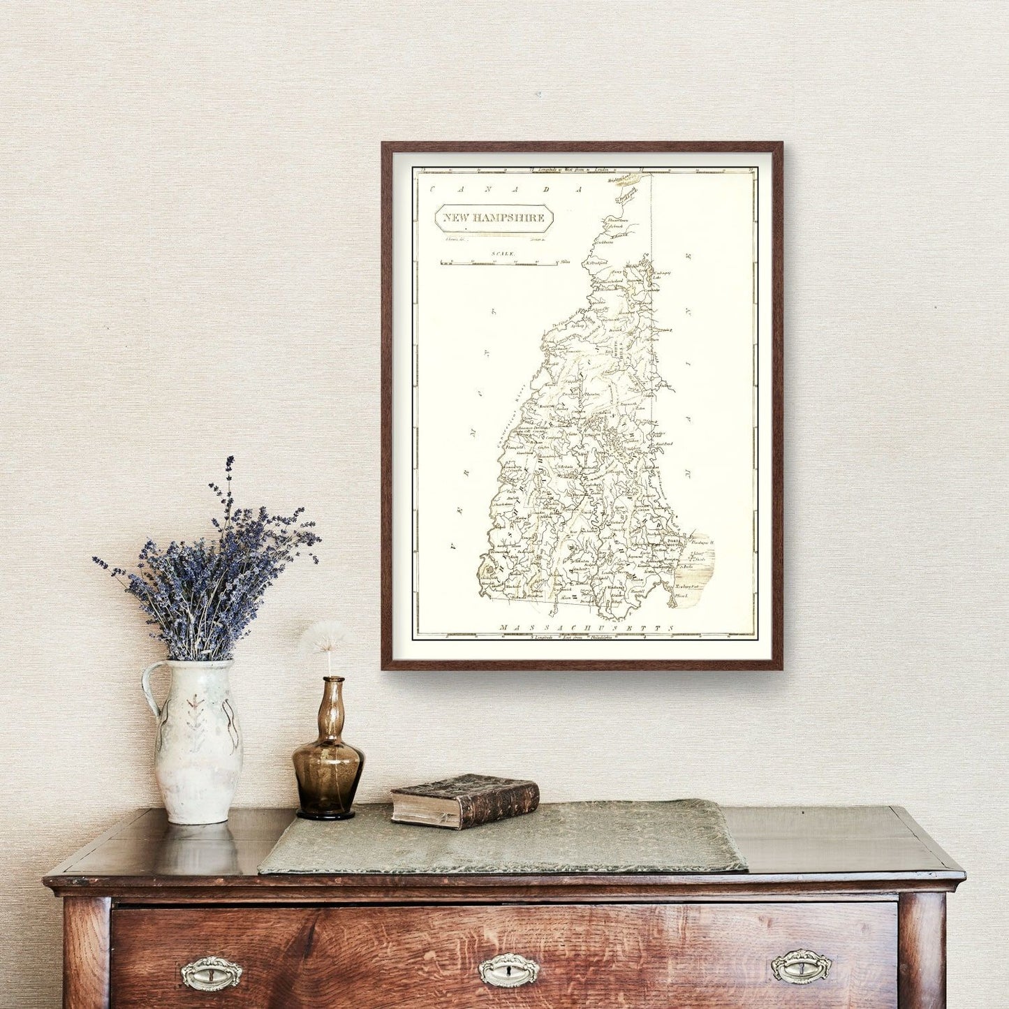 Vintage Map of New Hampshire 1804
