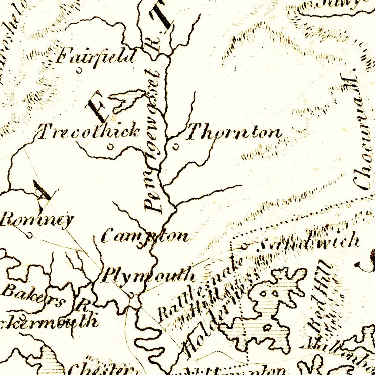 Vintage Map of New Hampshire 1804