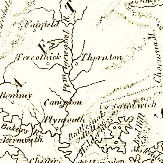 Vintage Map of New Hampshire 1804