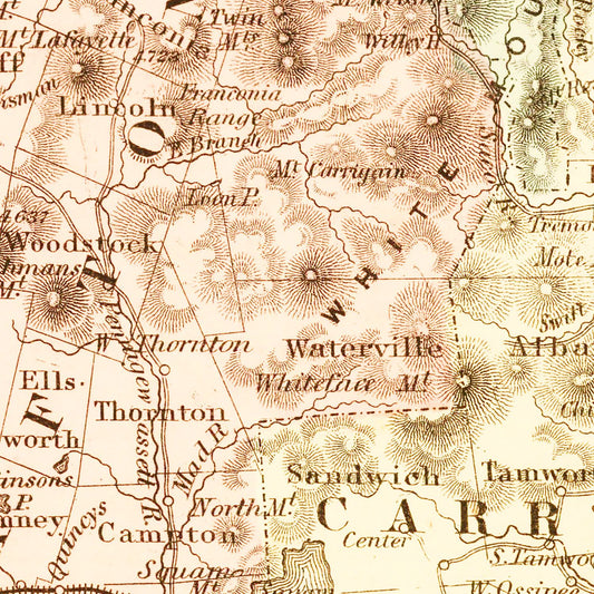 Vintage Map of New Hampshire 1858