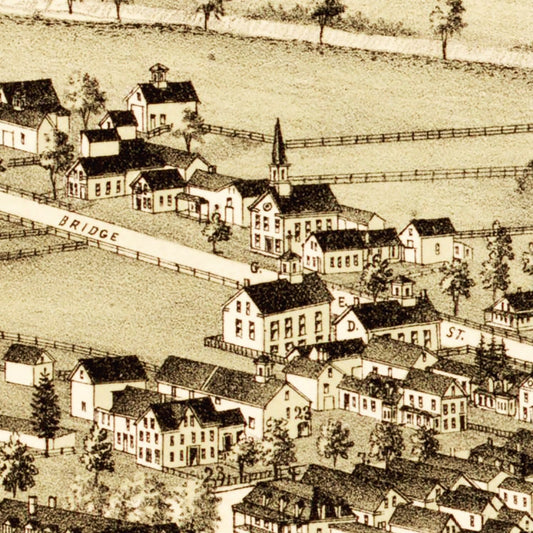 Vintage Map of Colebrook, New Hampshire 1887
