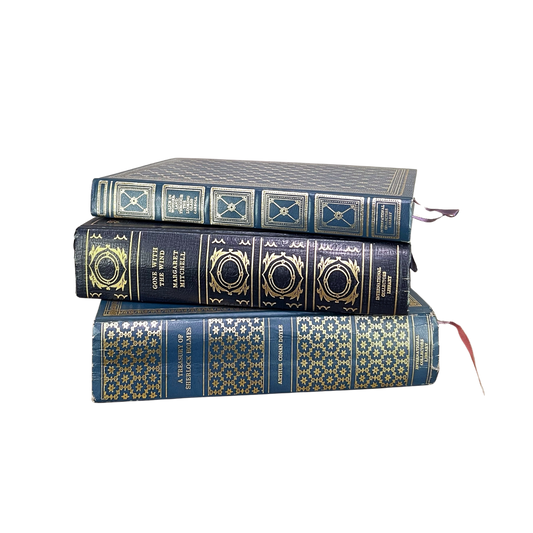 Vintage Blue Gilded Books - Classics