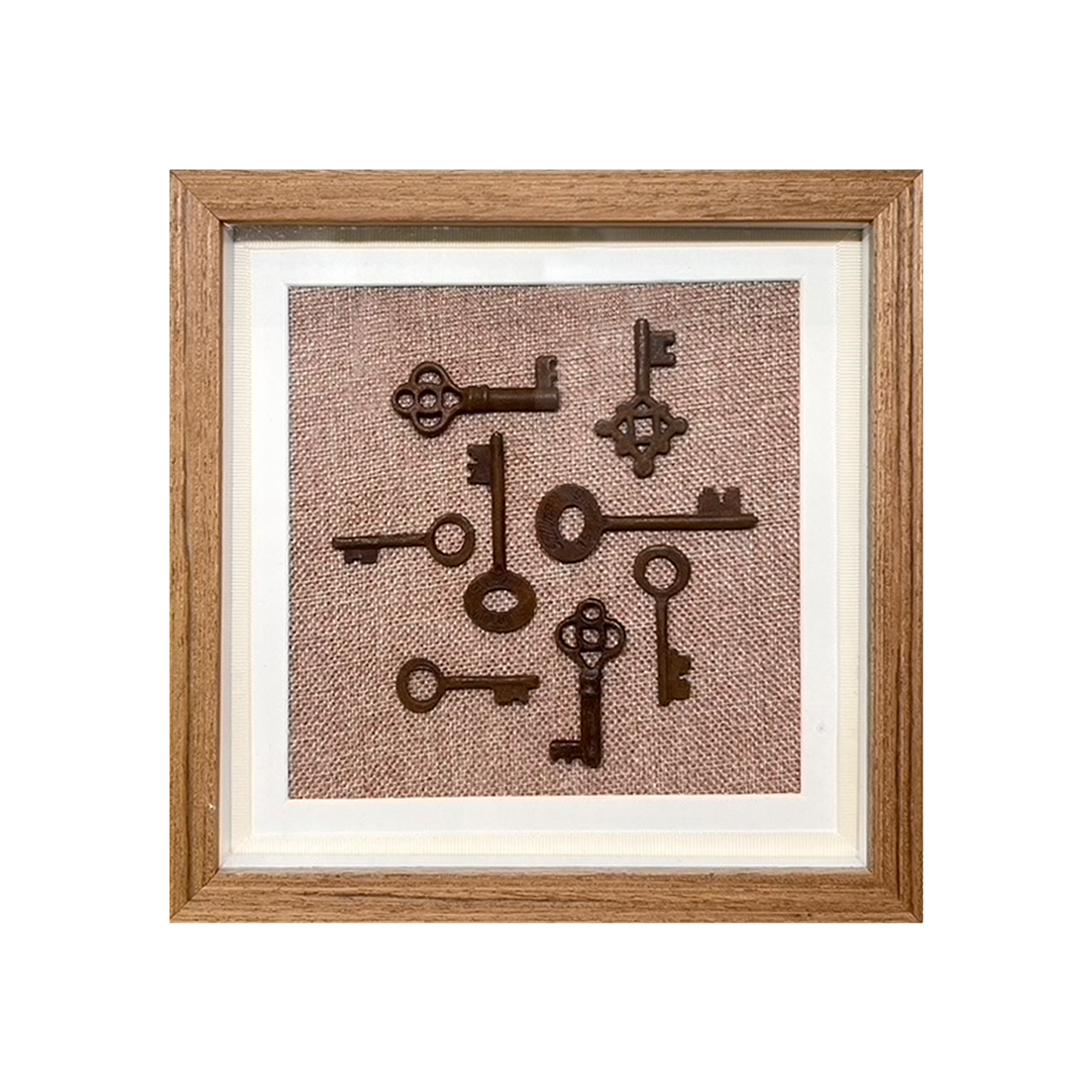 Vintage Keys Art - Petite Walnut