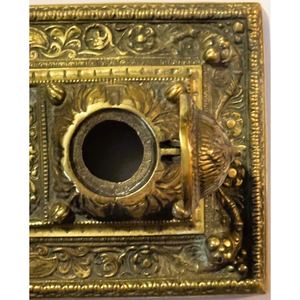 Stunning Late 19th Century Brass Double Inkwell