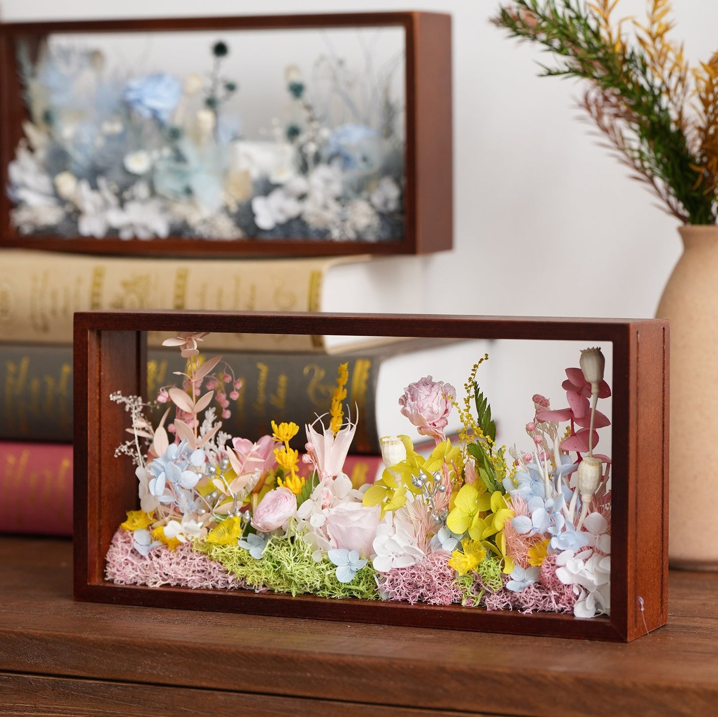 "The Landscape Garden" - Real Preserved Flower Shadow Box