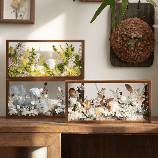 "The Landscape Garden" - Real Preserved Flower Shadow Box