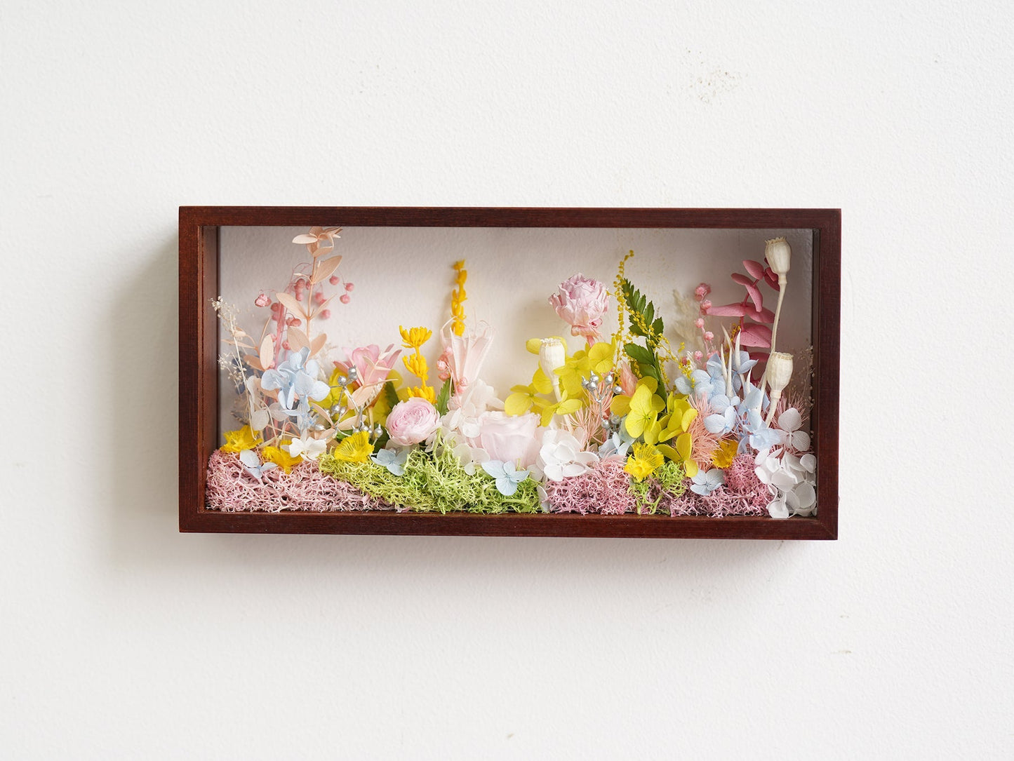 "The Landscape Garden" - Real Preserved Flower Shadow Box