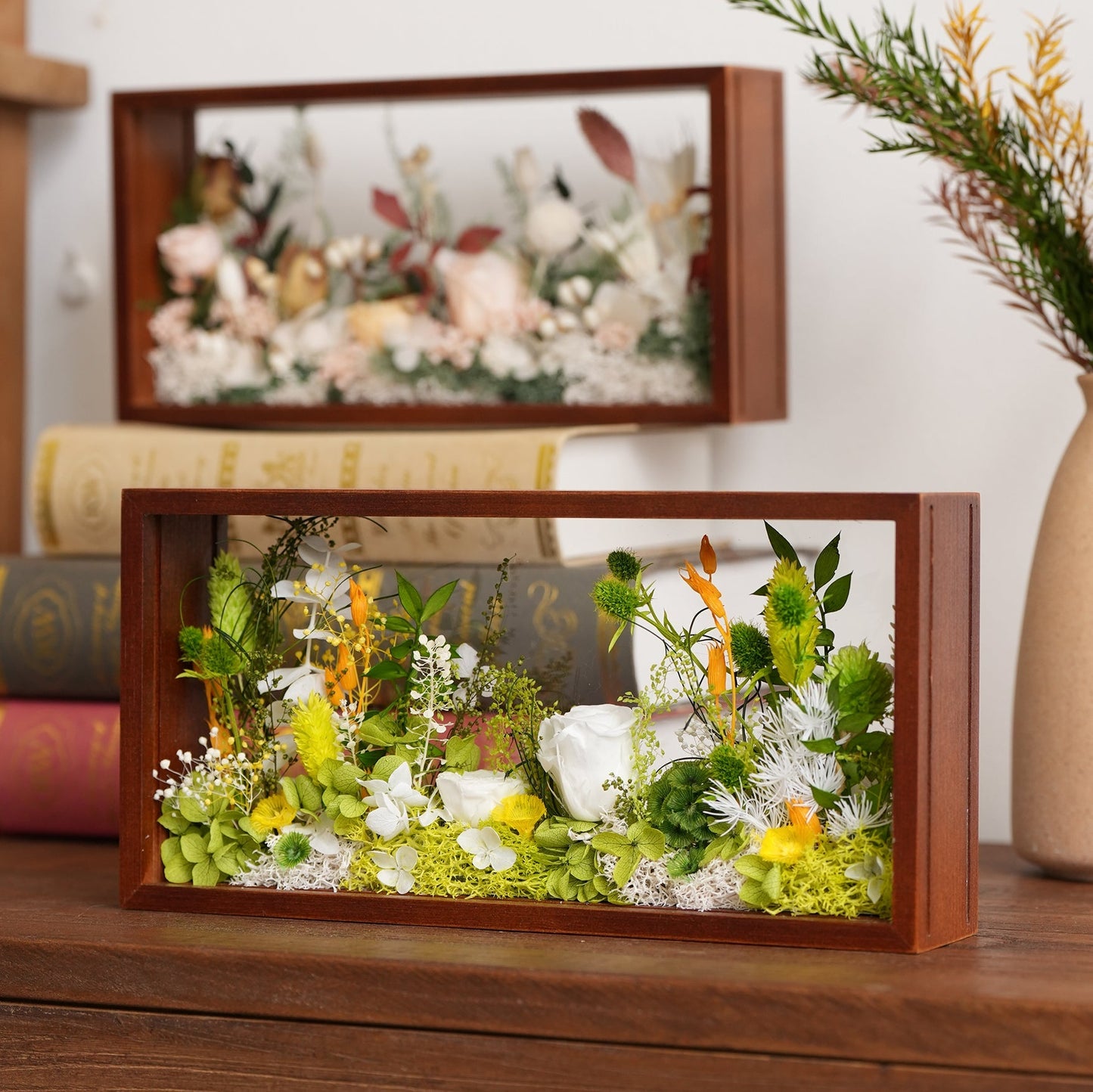 "The Landscape Garden" - Real Preserved Flower Shadow Box