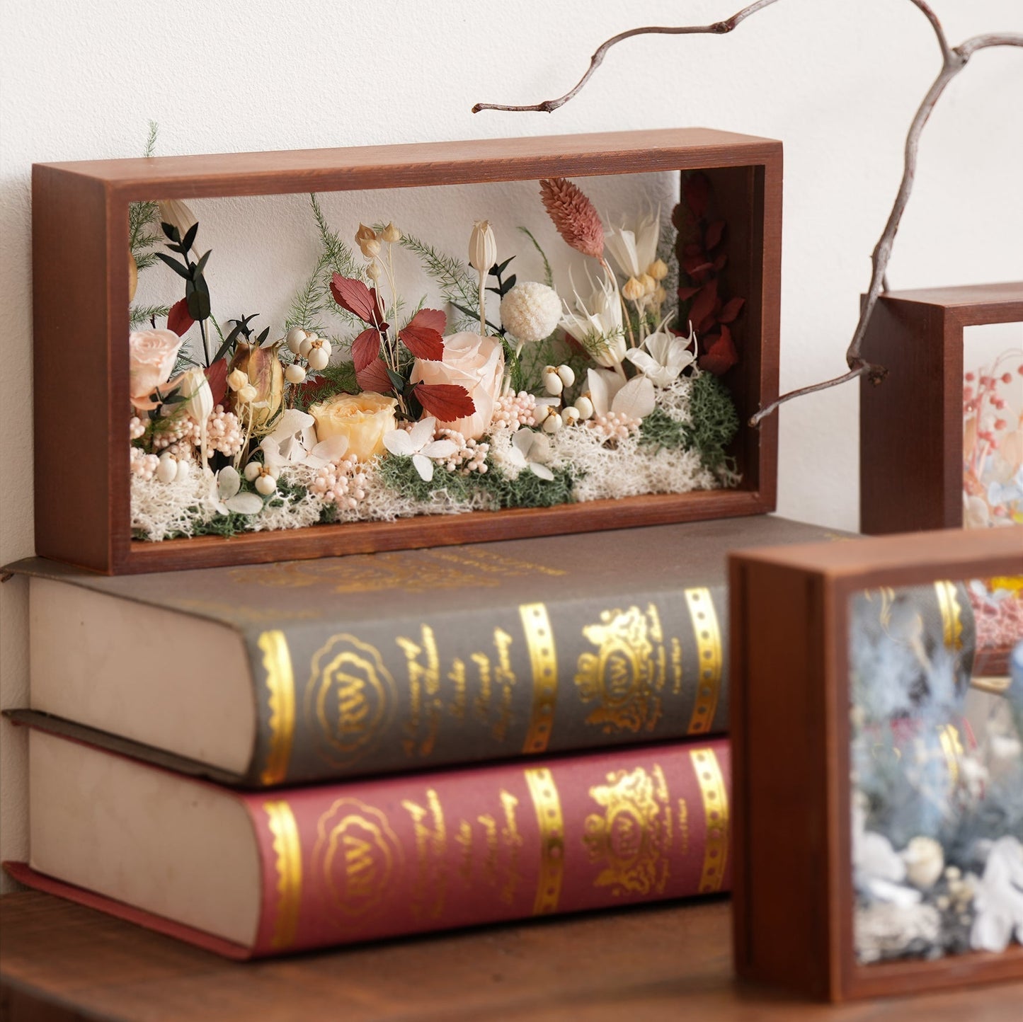 "The Landscape Garden" - Real Preserved Flower Shadow Box