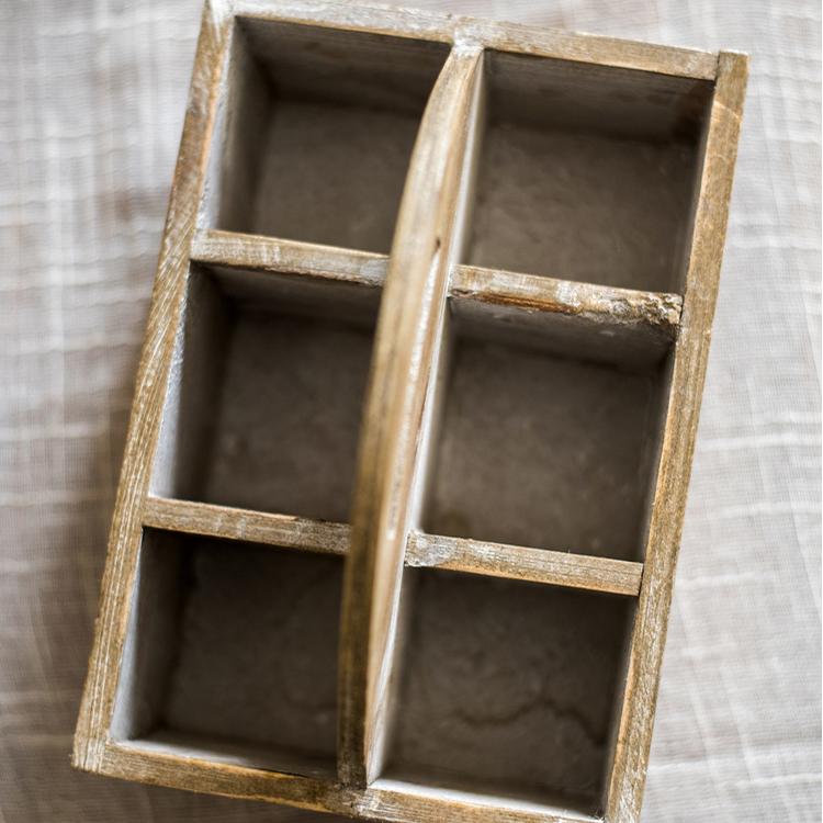 Wooden Organizer Tray Caddy